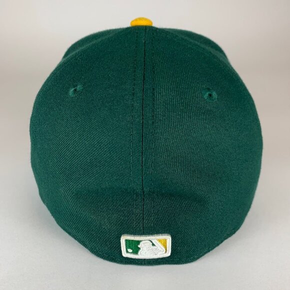 Oakland Athletics MLB Green Gold New Era 59Fifty Fitted Hat Mens 7 3/8 - Picture 3 of 5